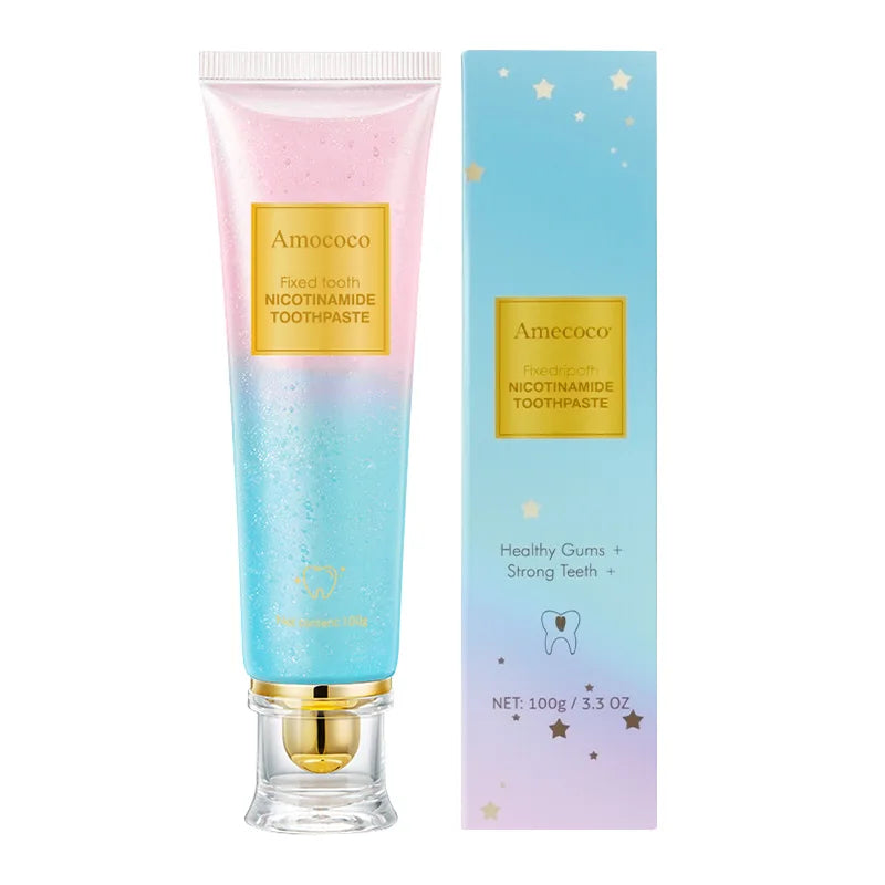 Teeth Whitening Toothpaste 100g Each Blue Pink Gradient Color Stain Remover with Fresh Breath Oral Care for Daily Use