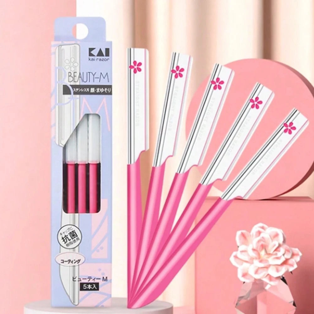 5pcs Compact And Exquisite Beipin Professional Eyebrow Trimmer, Sharp Blade For Smooth And Clean Grooming