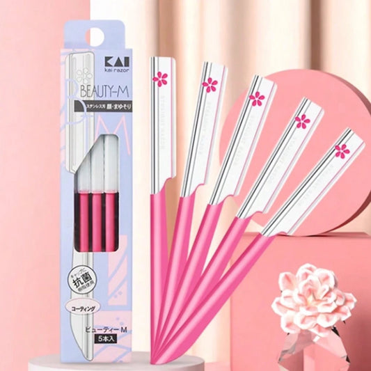 5pcs Compact And Exquisite Beipin Professional Eyebrow Trimmer, Sharp Blade For Smooth And Clean Grooming