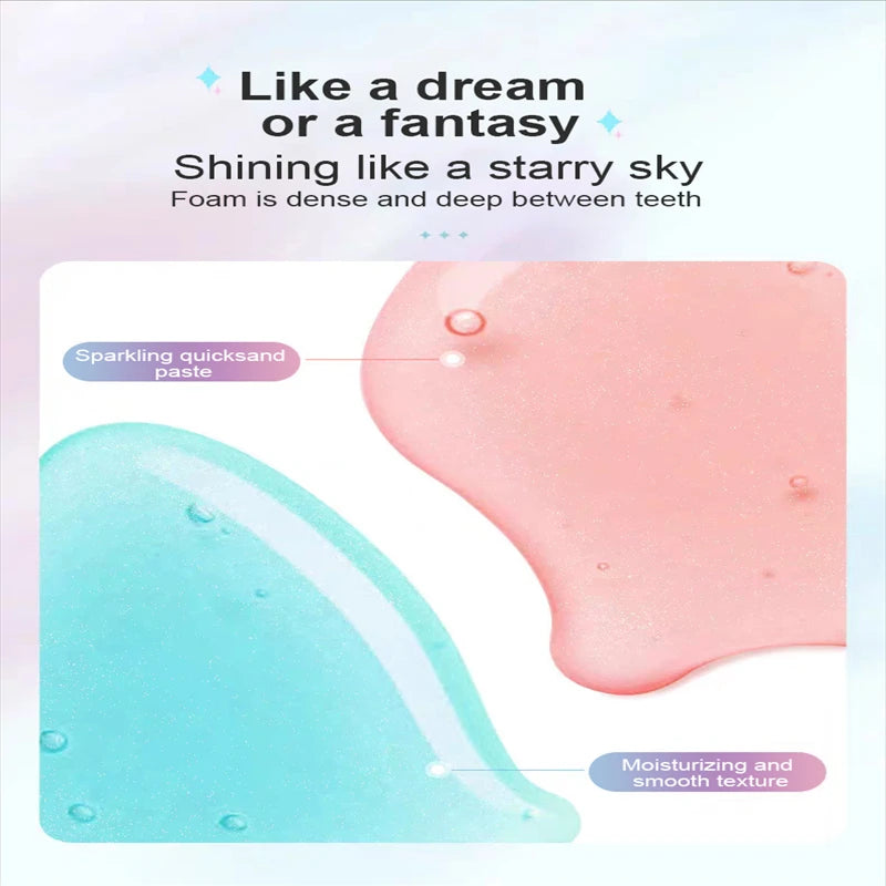 Teeth Whitening Toothpaste 100g Each Blue Pink Gradient Color Stain Remover with Fresh Breath Oral Care for Daily Use