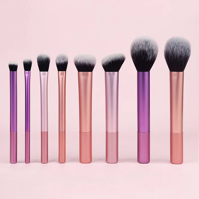 Makeup Brush Kit Soft 8pcs Synthetic Hair Make Up Brushes